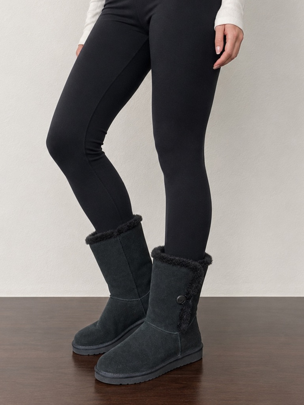 Koolaburra By Ugg Alamie Black Button Boots‎